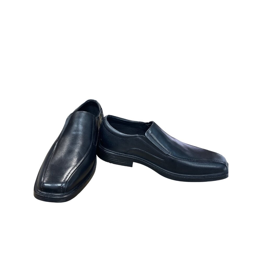 Skechers Classic fit Mens Black Leather Slip Loafers Sz 12 SKU 9480